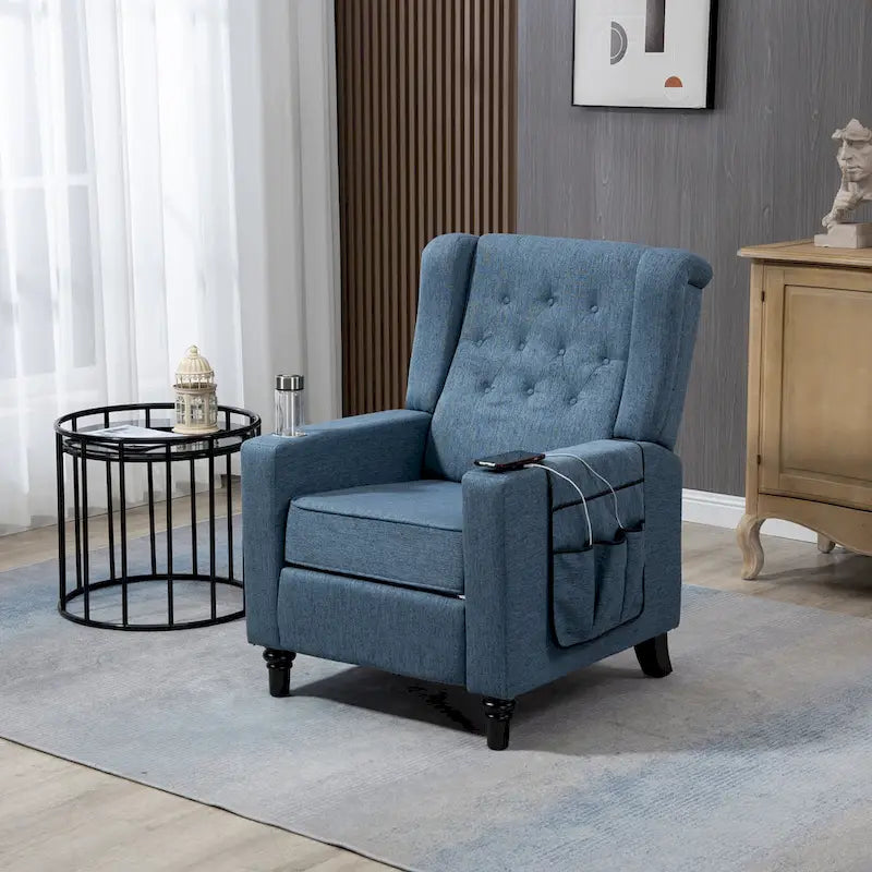 Fauteuil inclinable avec dossier capitonné
