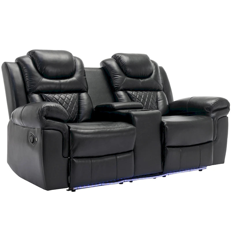 Causeuse inclinable manuelle de cinéma maison avec rangement dissimulé