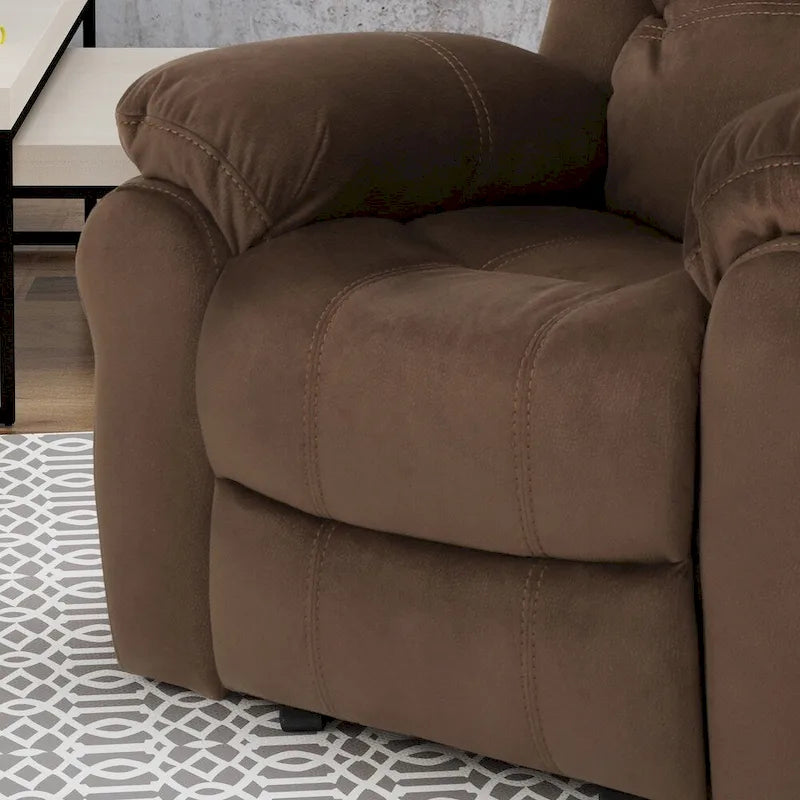 Fauteuil inclinable planeur en microfibre Celestina Bubba par Christopher Knight Home