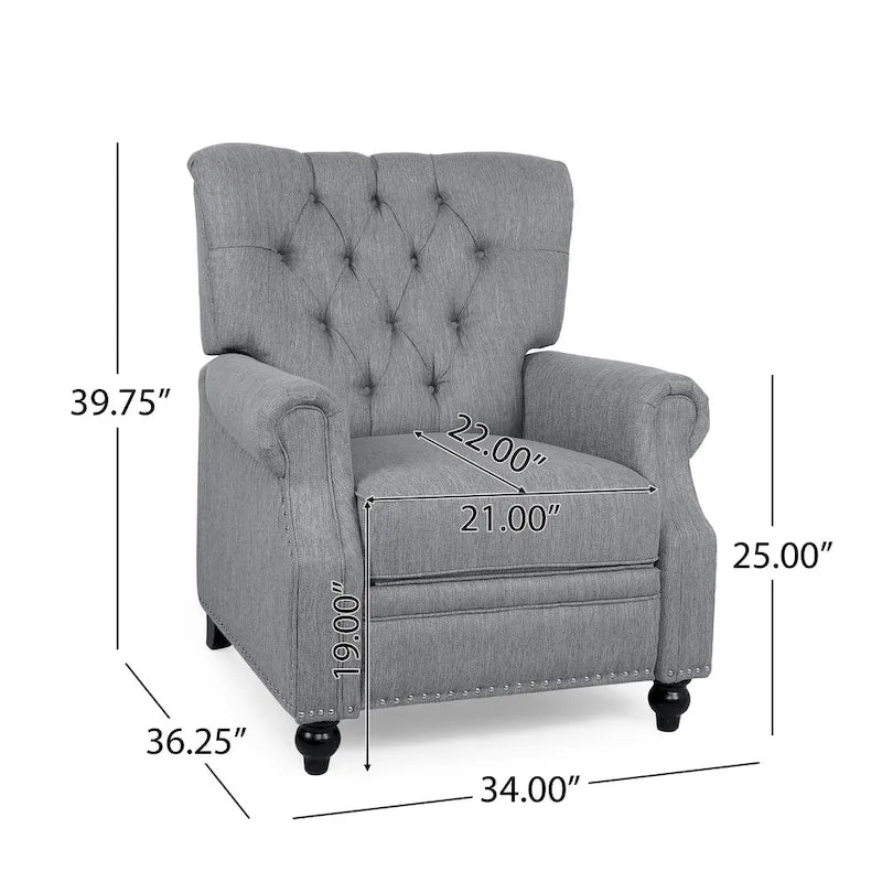 Fauteuil inclinable contemporain rembourré Callade par Christopher Knight Home