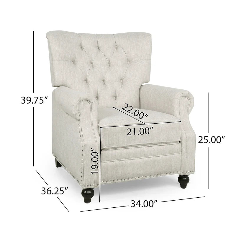 Fauteuil inclinable contemporain rembourré Callade par Christopher Knight Home