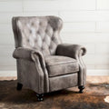 Fauteuil inclinable club en microfibre touffetée Walder par Christopher Knight Home