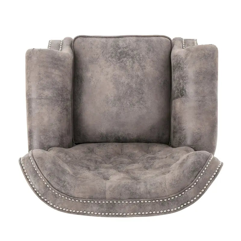 Fauteuil inclinable club en microfibre touffetée Walder par Christopher Knight Home