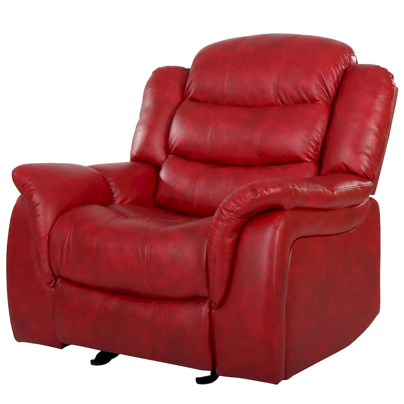 Fauteuil inclinable planeur en cuir PU Hawthorne par Christopher Knight Home