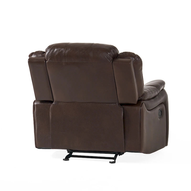 Fauteuil inclinable planeur en cuir PU Hawthorne par Christopher Knight Home