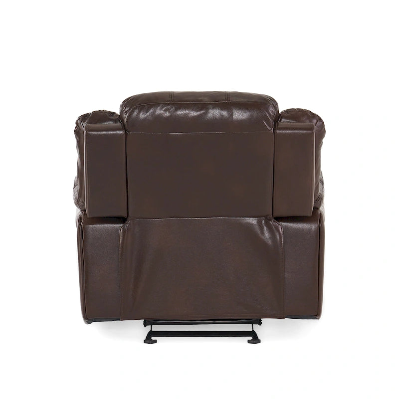Fauteuil inclinable planeur en cuir PU Hawthorne par Christopher Knight Home