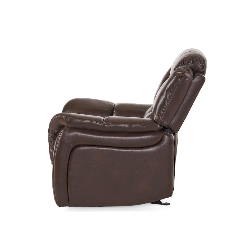 Fauteuil inclinable planeur en cuir PU Hawthorne par Christopher Knight Home