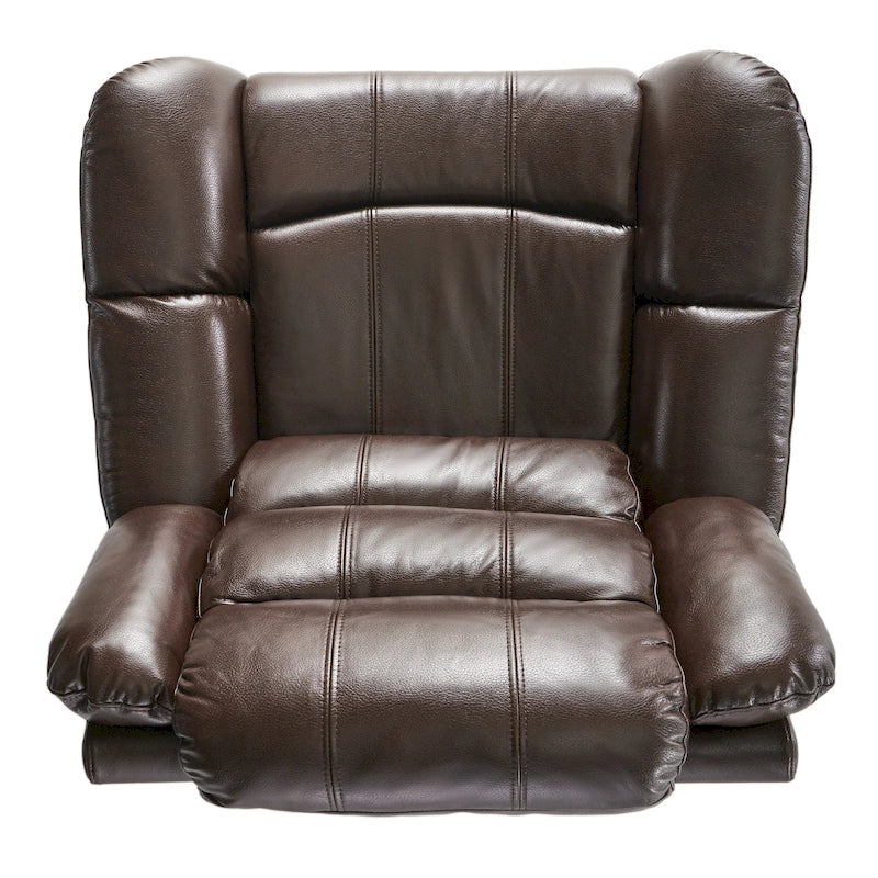 Fauteuil inclinable planeur en cuir PU Hawthorne par Christopher Knight Home