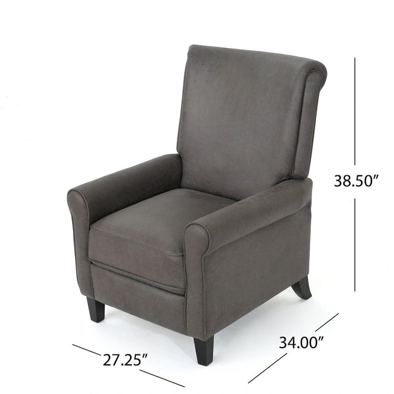 Fauteuil inclinable traditionnel en microfibre Charell par Christopher Knight Home