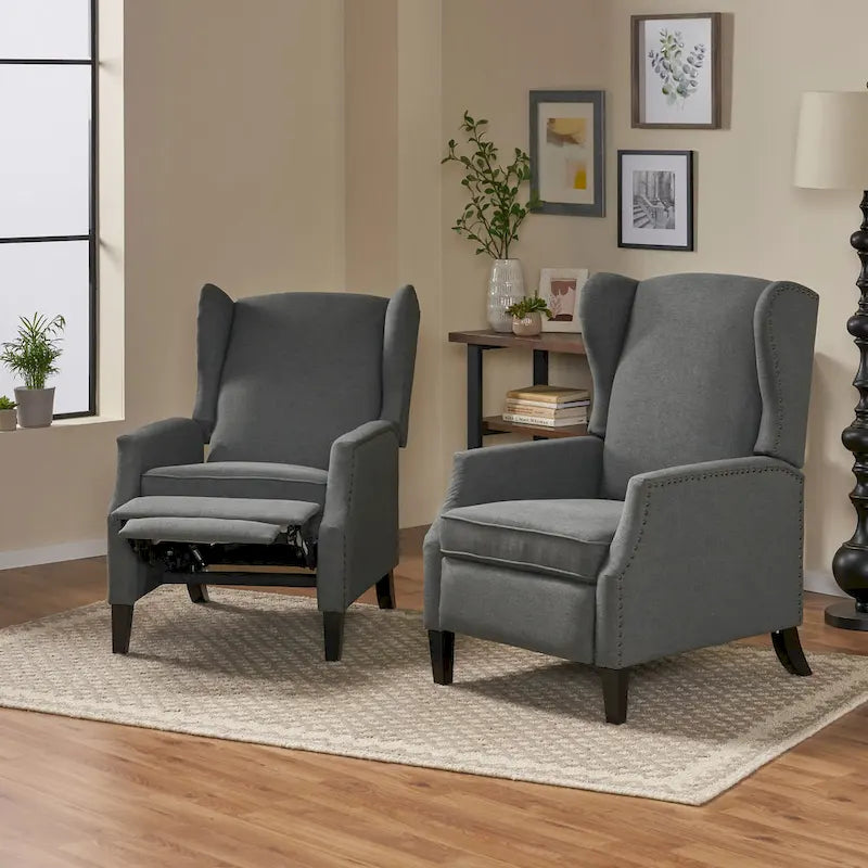 Fauteuils inclinables contemporains Wescott (ensemble de 2) par Christopher Knight Home