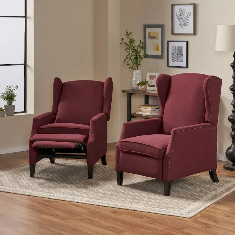 Fauteuils inclinables contemporains Wescott (ensemble de 2) par Christopher Knight Home