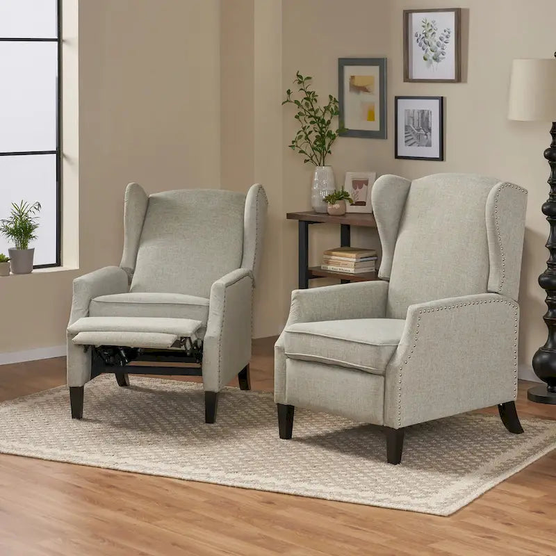 Fauteuils inclinables contemporains Wescott (ensemble de 2) par Christopher Knight Home