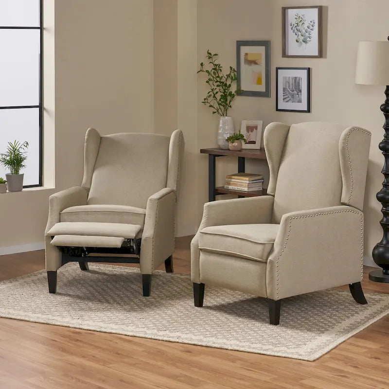 Fauteuils inclinables contemporains Wescott (ensemble de 2) par Christopher Knight Home