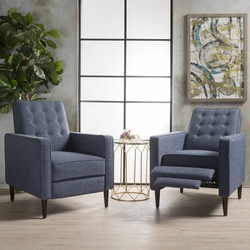 Fauteuil inclinable capitonné Mervynn (ensemble de 2) par Christopher Knight Home