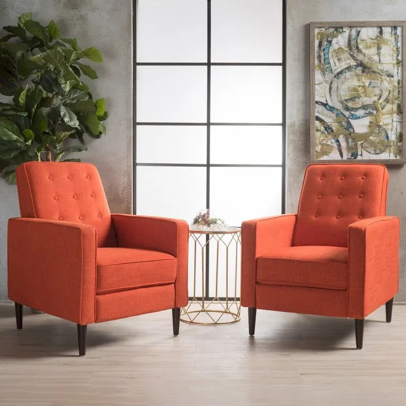 Fauteuil inclinable capitonné Mervynn (ensemble de 2) par Christopher Knight Home