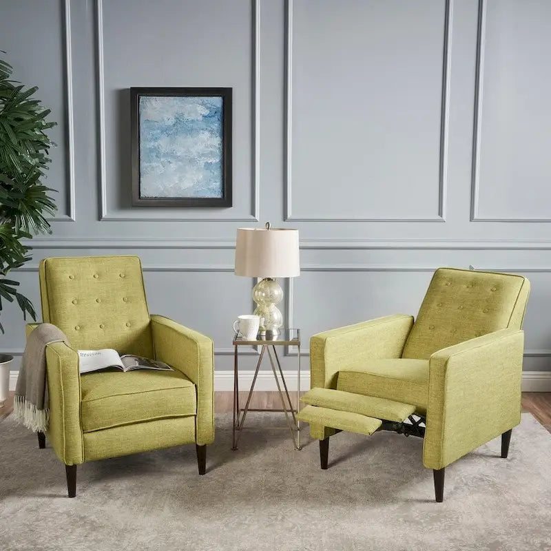 Fauteuil inclinable capitonné Mervynn (ensemble de 2) par Christopher Knight Home