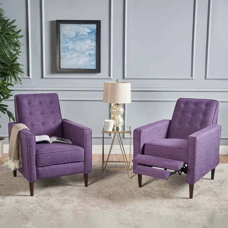 Fauteuil inclinable capitonné Mervynn (ensemble de 2) par Christopher Knight Home