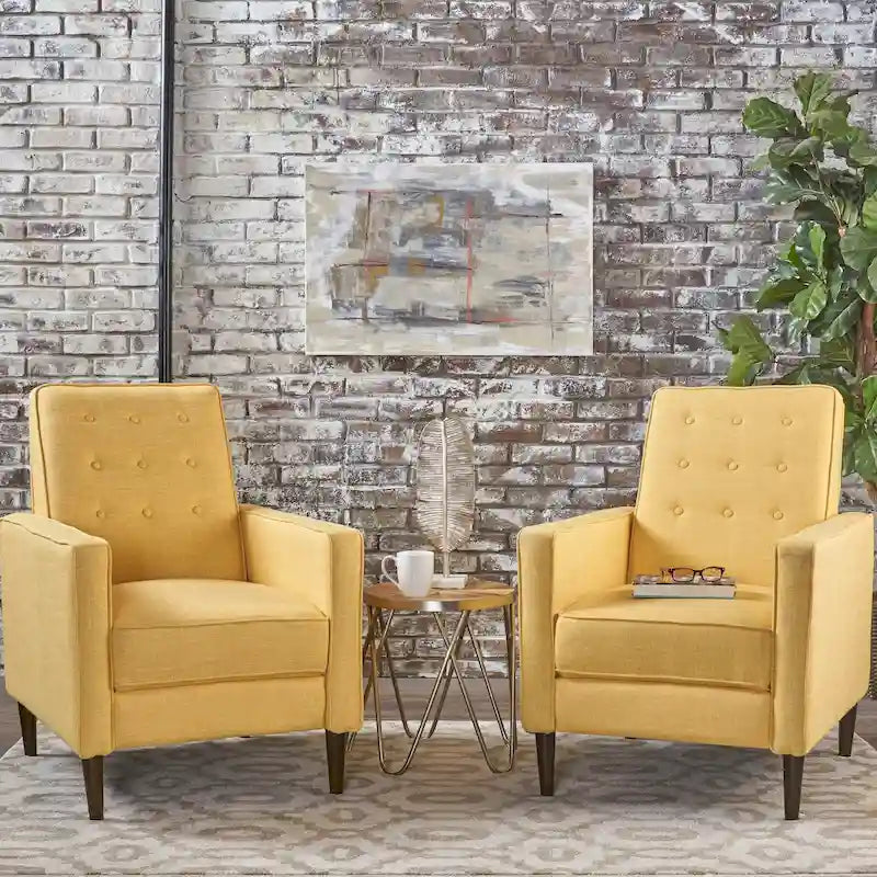 Fauteuil inclinable capitonné Mervynn (ensemble de 2) par Christopher Knight Home
