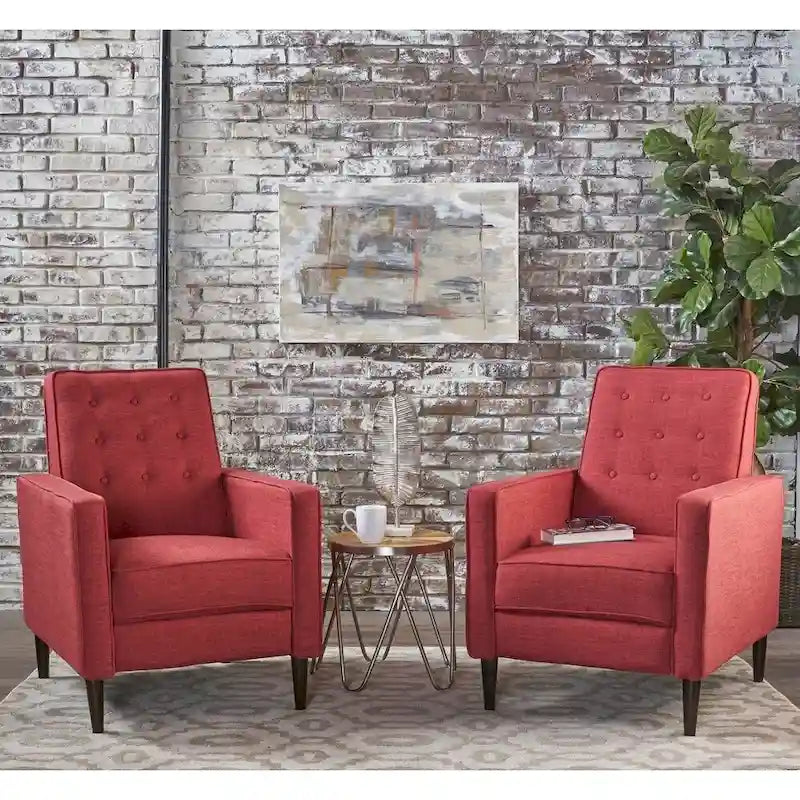 Fauteuil inclinable capitonné Mervynn (ensemble de 2) par Christopher Knight Home
