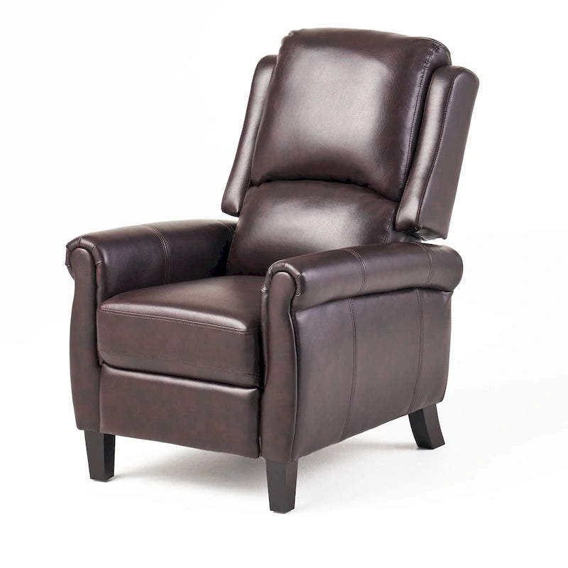 Fauteuil inclinable en cuir polyuréthane Haddan par Christopher Knight Home