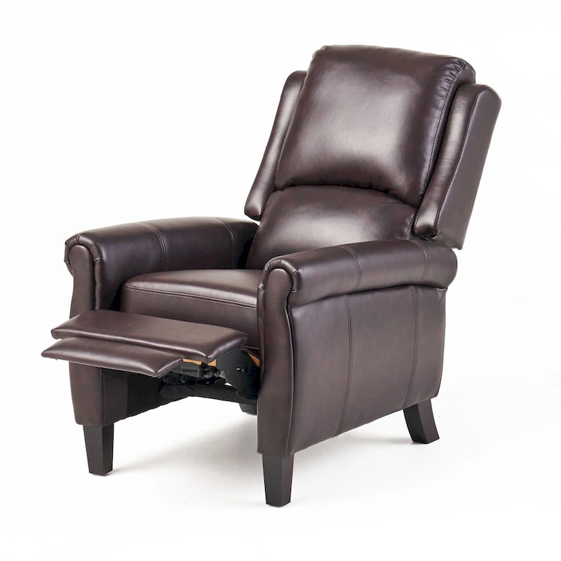 Fauteuil inclinable en cuir polyuréthane Haddan par Christopher Knight Home