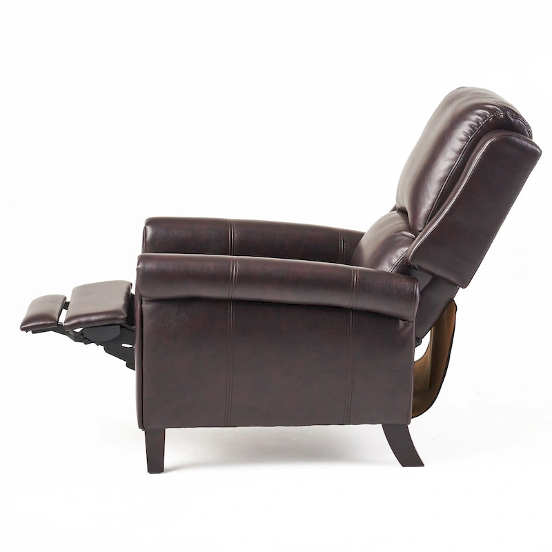 Fauteuil inclinable en cuir polyuréthane Haddan par Christopher Knight Home