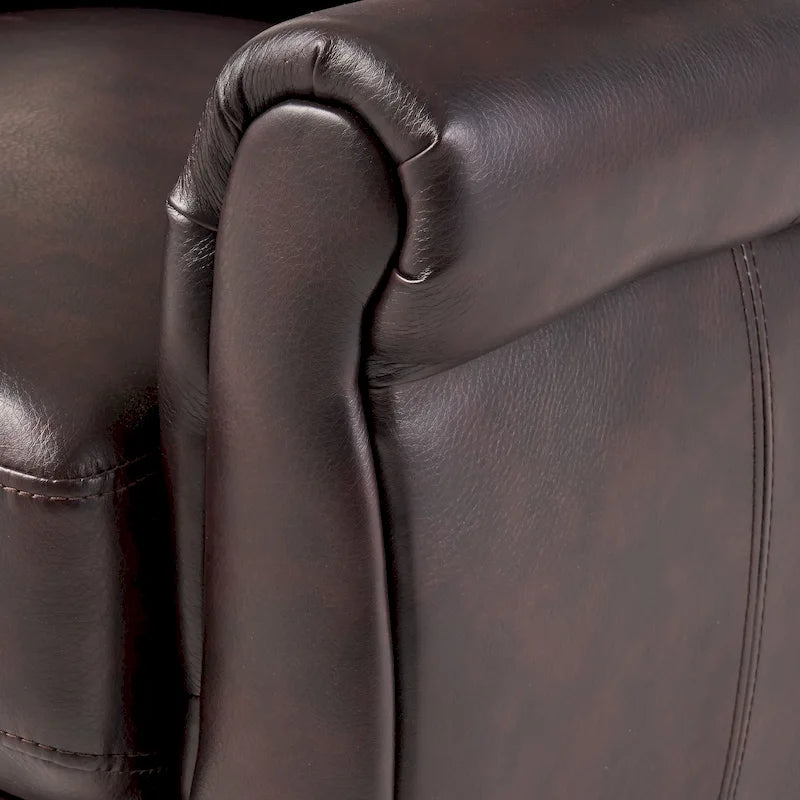 Fauteuil inclinable en cuir polyuréthane Haddan par Christopher Knight Home
