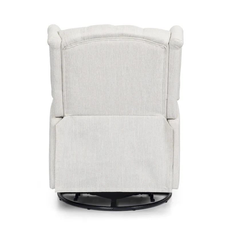 Fauteuil inclinable pivotant Mohaven contemporain à dossier capitonné avec oreilles par Christopher Knight Home