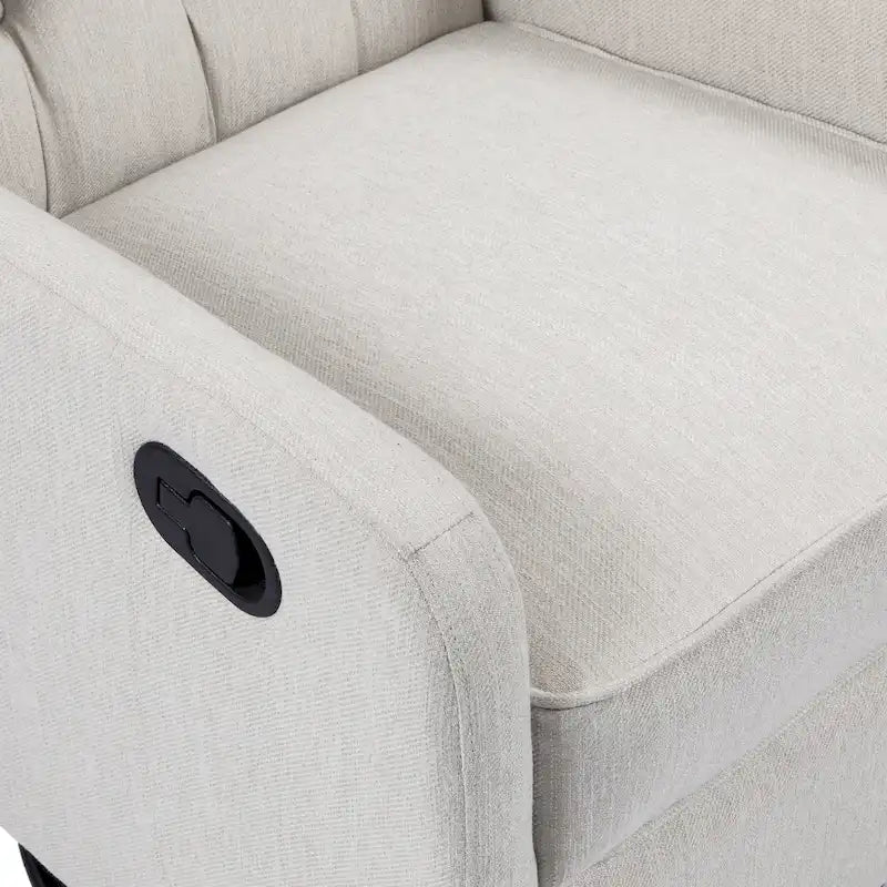 Fauteuil inclinable pivotant Mohaven contemporain à dossier capitonné avec oreilles par Christopher Knight Home