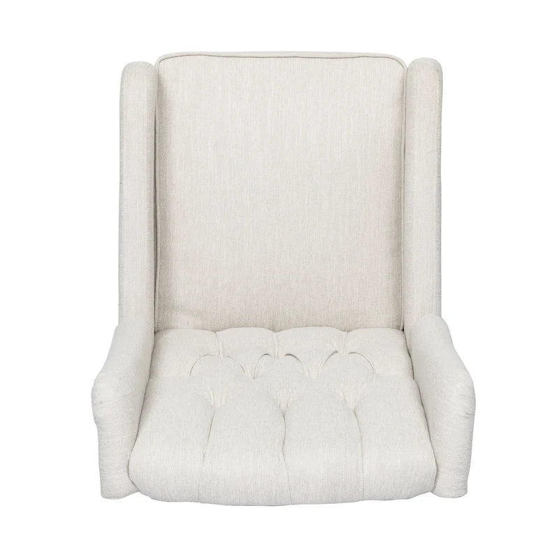 Fauteuil inclinable pivotant Mohaven contemporain à dossier capitonné avec oreilles par Christopher Knight Home