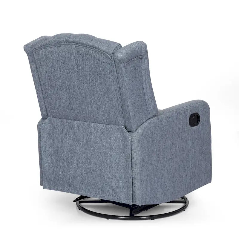 Fauteuil inclinable pivotant Mohaven contemporain à dossier capitonné avec oreilles par Christopher Knight Home