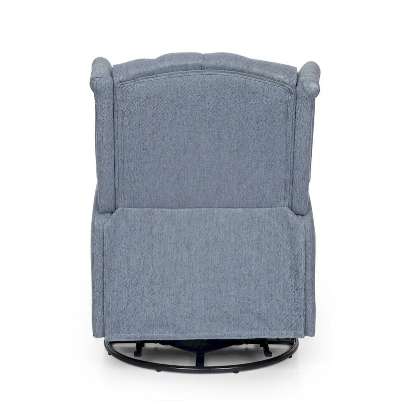 Fauteuil inclinable pivotant Mohaven contemporain à dossier capitonné avec oreilles par Christopher Knight Home
