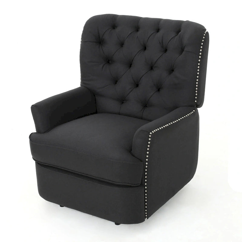 Fauteuil inclinable électrique en tissu capitonné Salomo par Christopher Knight Home