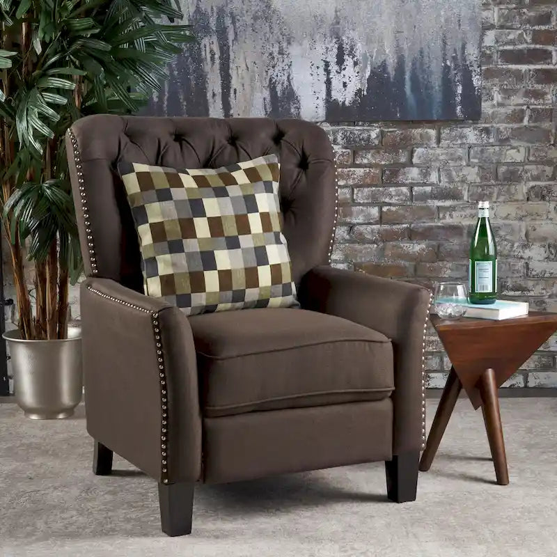 Fauteuil inclinable en tissu touffeté Cerelia de Christopher Knight Home