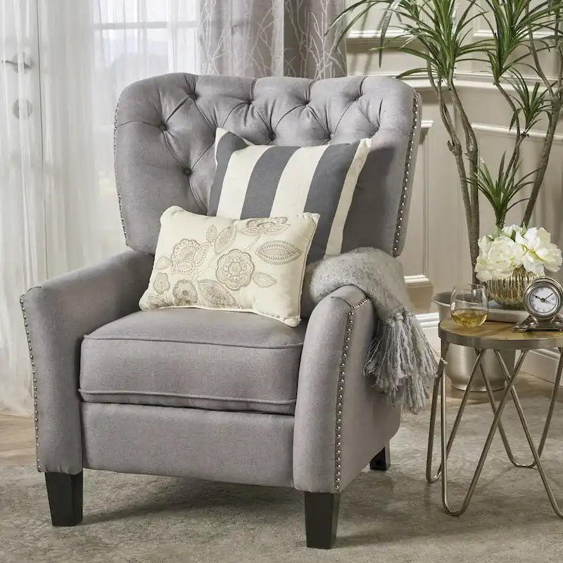 Fauteuil inclinable en tissu touffeté Cerelia de Christopher Knight Home