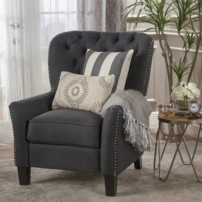 Fauteuil inclinable en tissu touffeté Cerelia de Christopher Knight Home