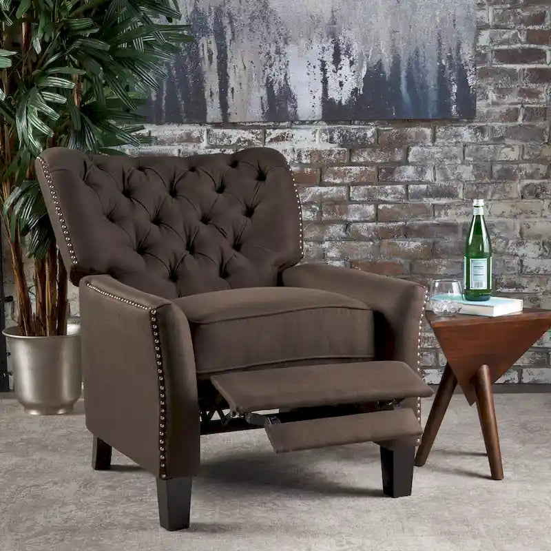 Fauteuil inclinable en tissu touffeté Cerelia de Christopher Knight Home