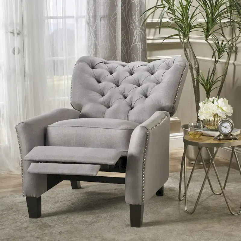 Fauteuil inclinable en tissu touffeté Cerelia de Christopher Knight Home
