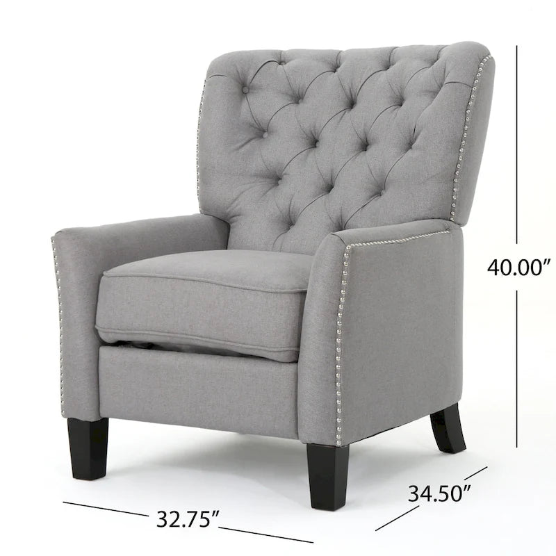 Fauteuil inclinable en tissu touffeté Cerelia de Christopher Knight Home