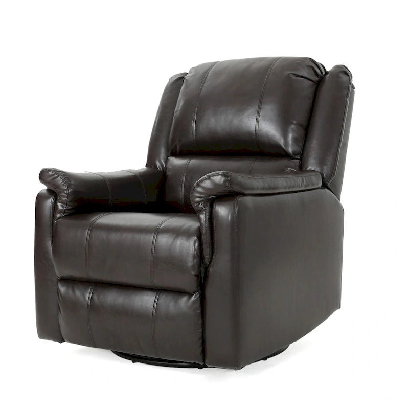 Fauteuil inclinable pivotant en similicuir Jennette de Christopher Knight Home