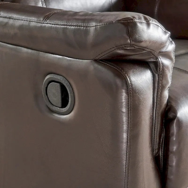 Fauteuil inclinable pivotant en similicuir Jennette de Christopher Knight Home