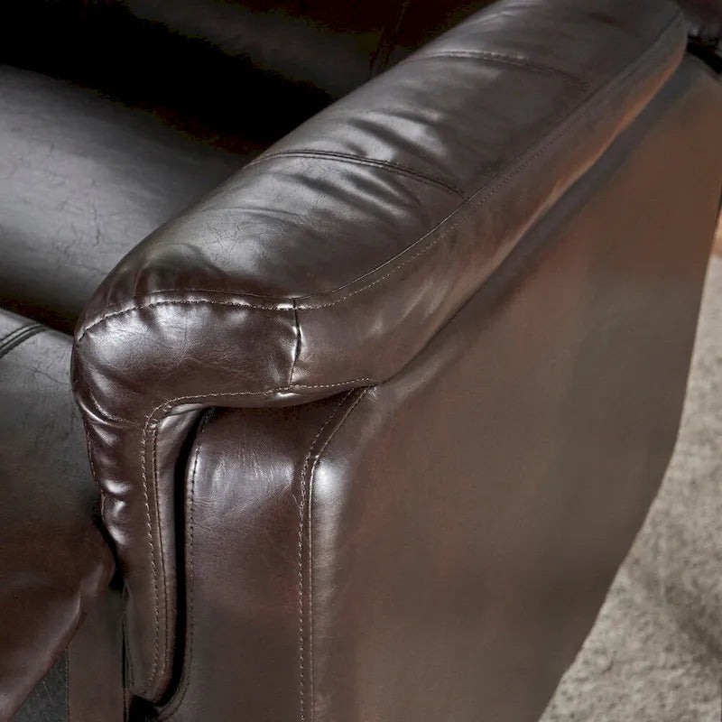 Fauteuil inclinable pivotant en similicuir Jennette de Christopher Knight Home