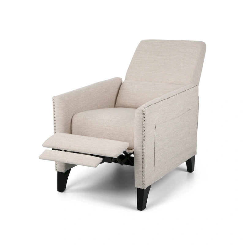Fauteuil inclinable contemporain en tissu Alscot Push Back par Christopher Knight Home