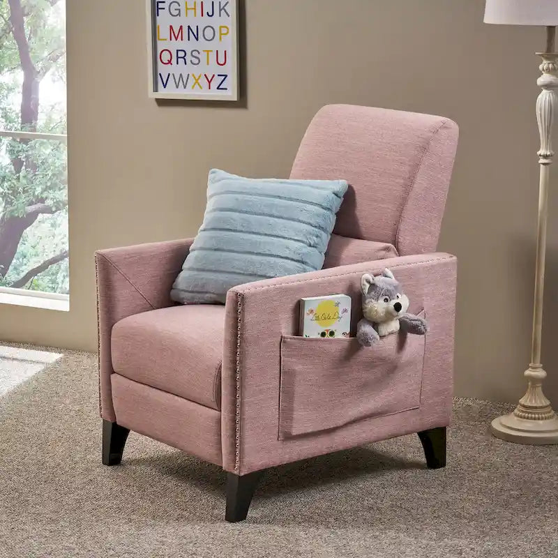 Fauteuil inclinable contemporain en tissu Alscot Push Back par Christopher Knight Home