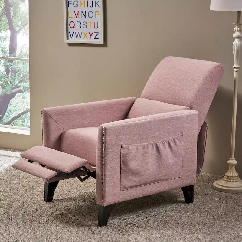 Fauteuil inclinable contemporain en tissu Alscot Push Back par Christopher Knight Home