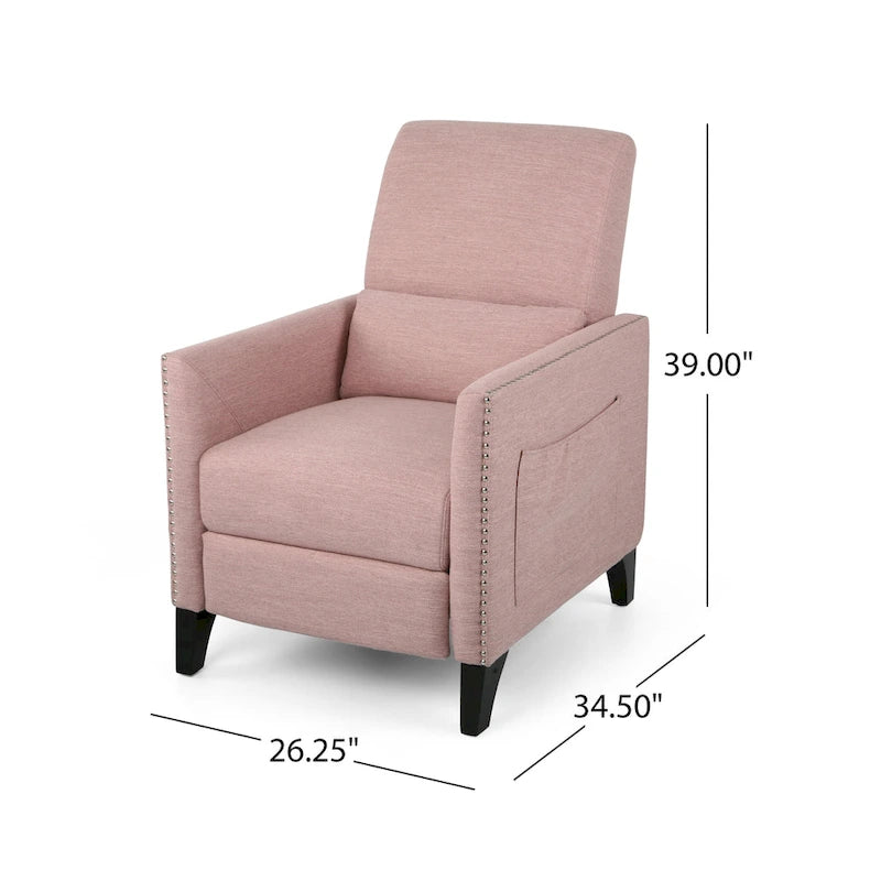 Fauteuil inclinable contemporain en tissu Alscot Push Back par Christopher Knight Home