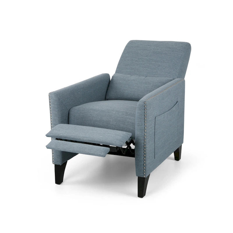 Fauteuil inclinable contemporain en tissu Alscot Push Back par Christopher Knight Home