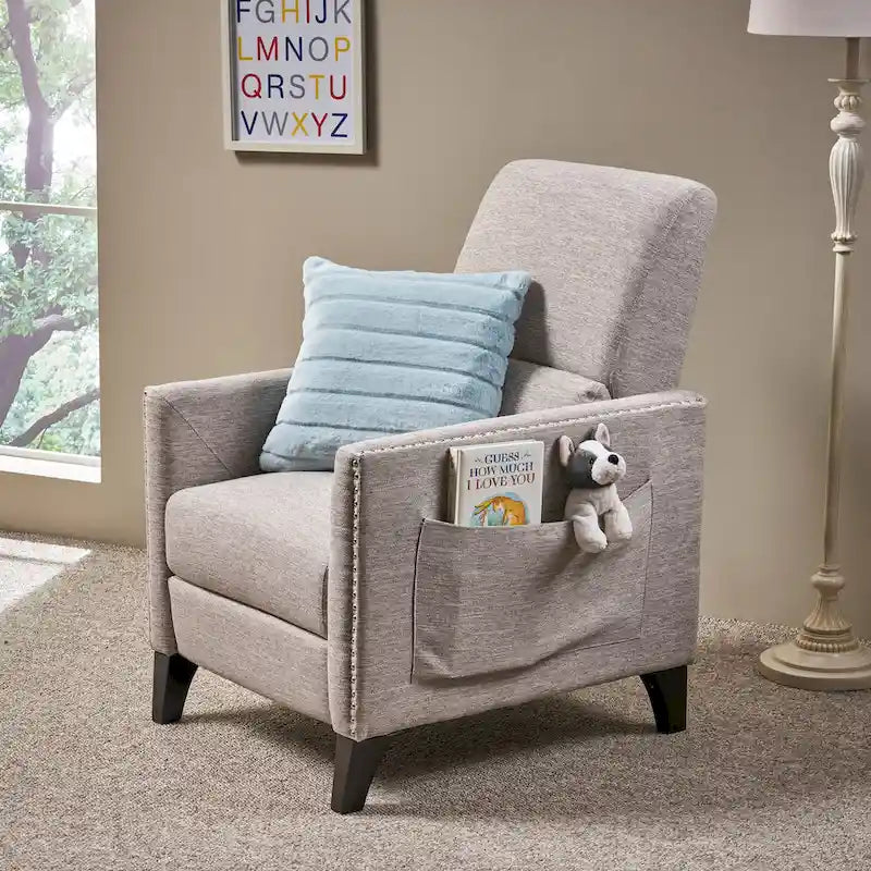 Fauteuil inclinable contemporain en tissu Alscot Push Back par Christopher Knight Home