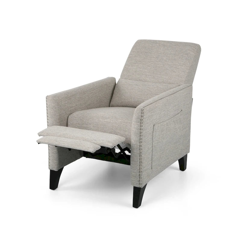 Fauteuil inclinable contemporain en tissu Alscot Push Back par Christopher Knight Home