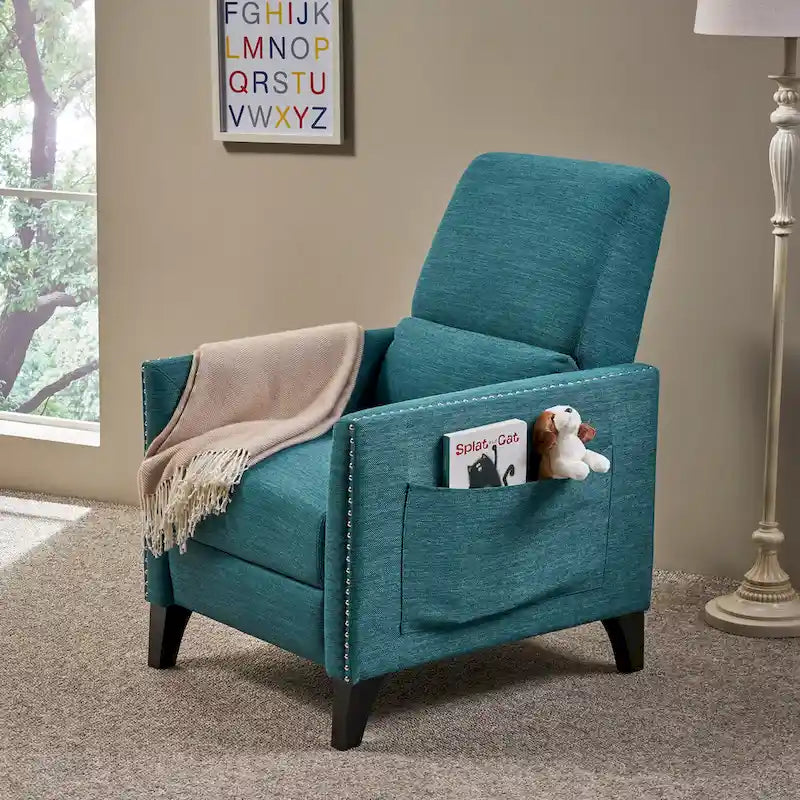 Fauteuil inclinable contemporain en tissu Alscot Push Back par Christopher Knight Home